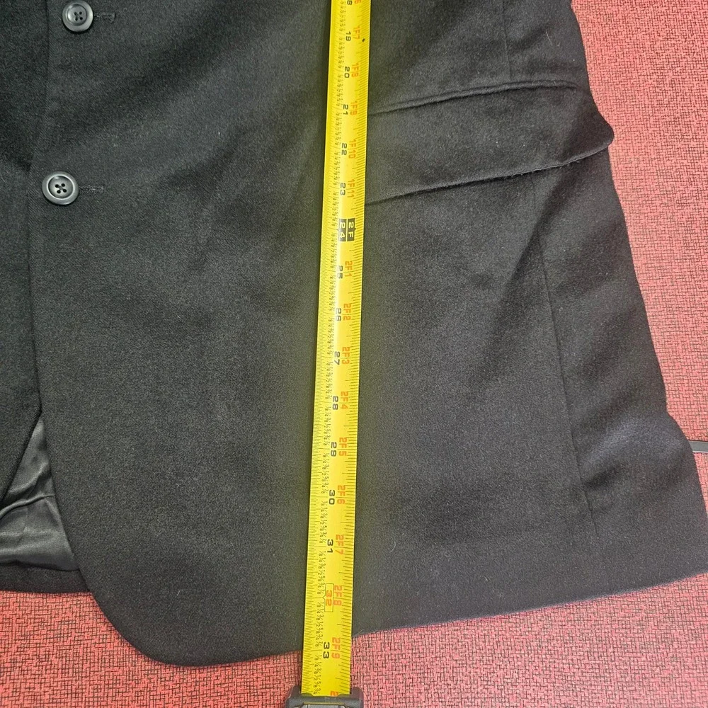 Jos‎ A Bank Pure Cashmere Black Blazer Jacket Sport Coat 50L 2 Button Office 90s